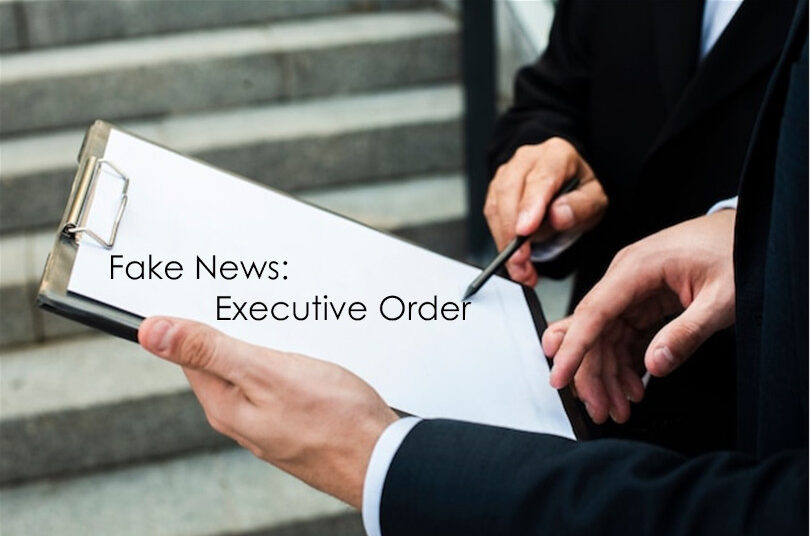 Fake news executive order document.