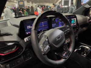 Chevrolet car interior with digital display.