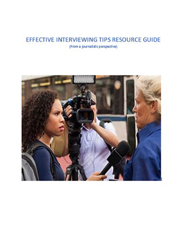 Journalist interviewing with camera crew present.