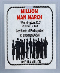 Certificate of Participation for Million Man March.