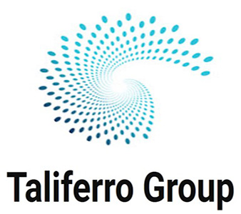 Taliferro Group logo with swirl design.