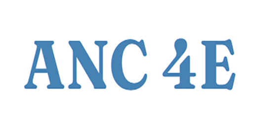 Blue ANC 4E logo on white background