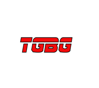Red stylized logo on white background