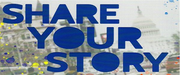 ShareYourStory-1 Text promoting storytelling and sharing experiences.